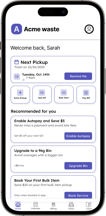 Mobile app preview
